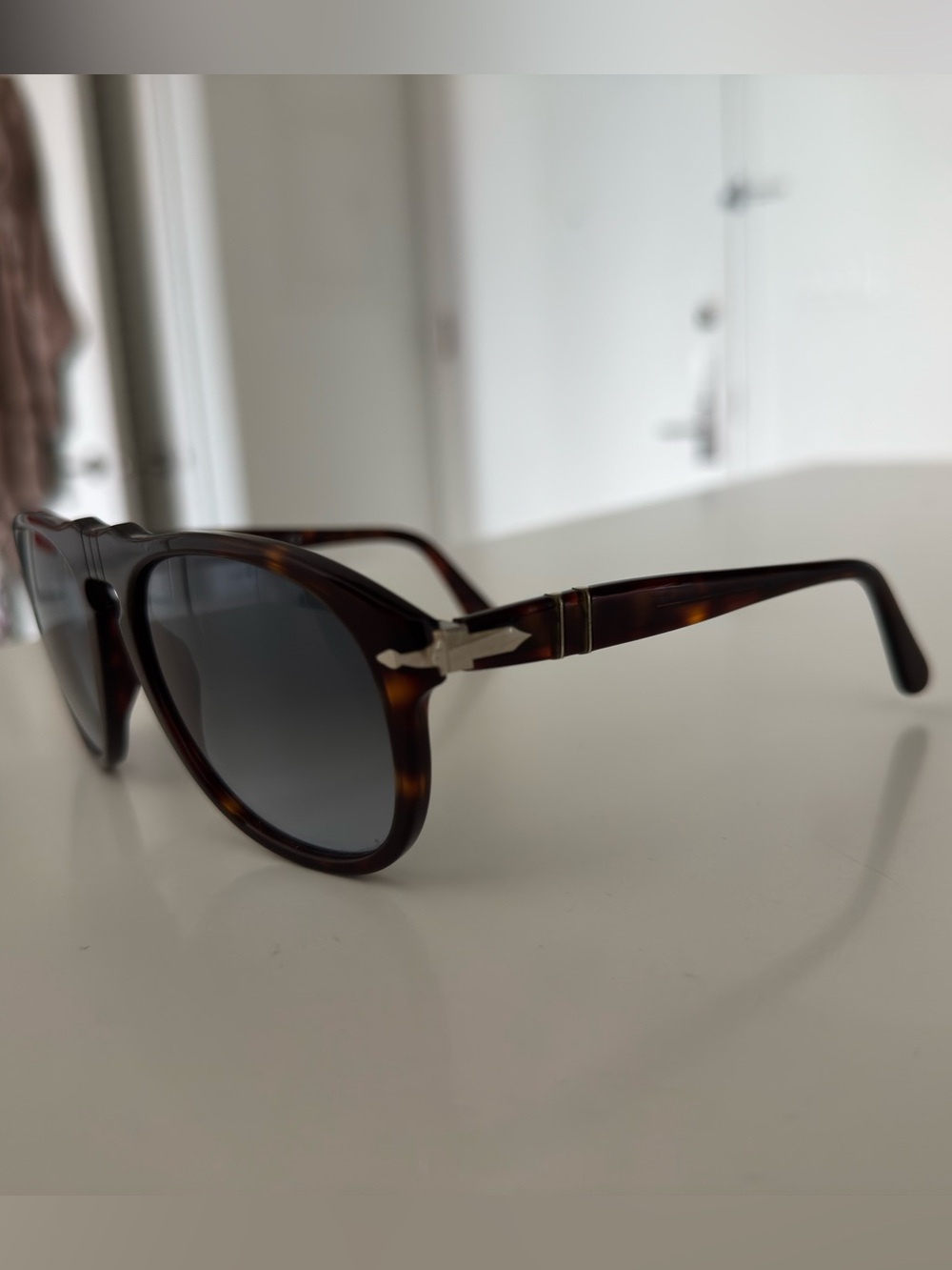 Persol 649 Tortoiseshell Frame Sunglasses with Dark Gradient Lenses. - Picture 3 of 9